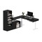Bestar Bestar Viva 72W L-Shaped Standing Desk with Credenza and Shelving Unit in black 19851-18 - alternate 2